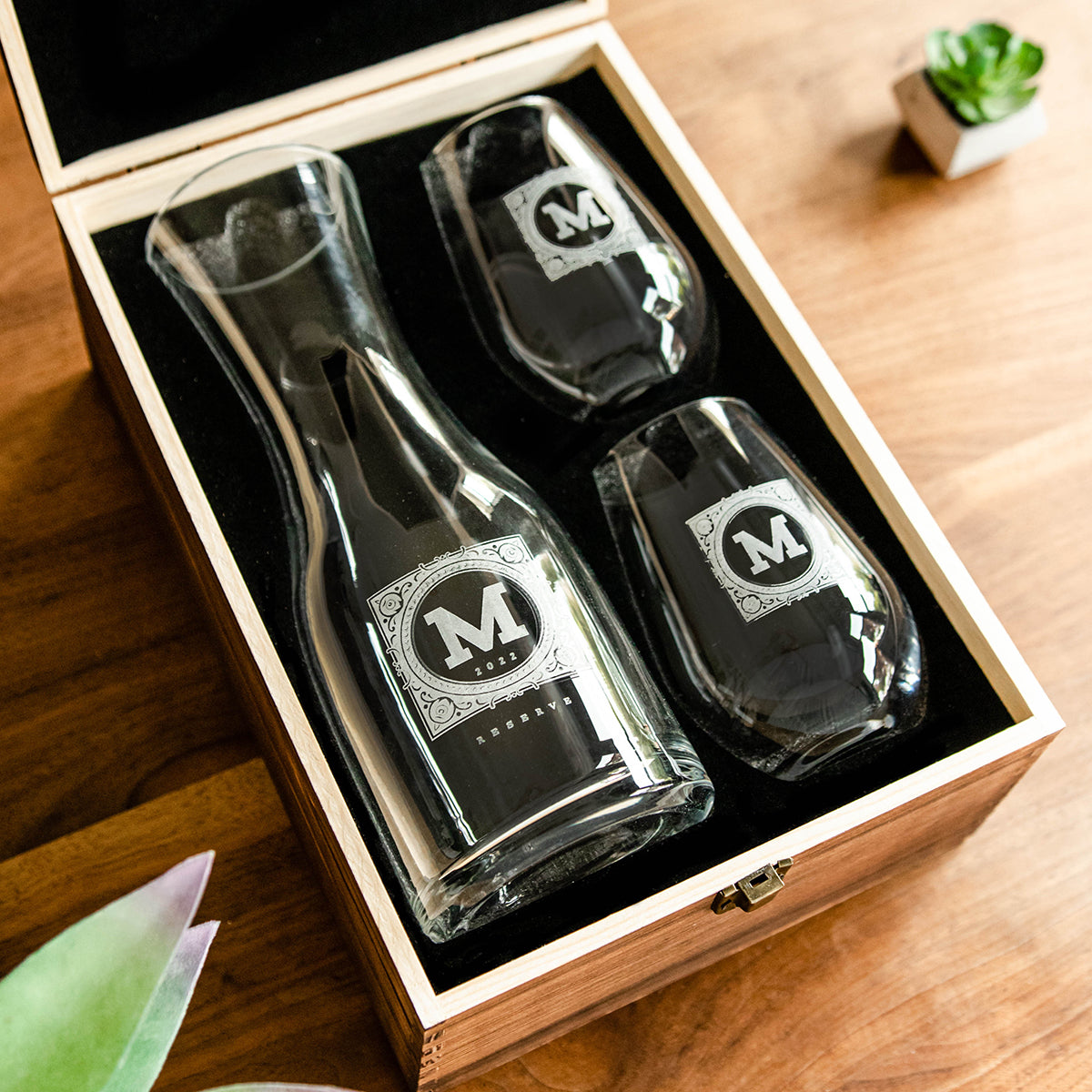 Personalized Stemless Wine Glasses - Heirloom