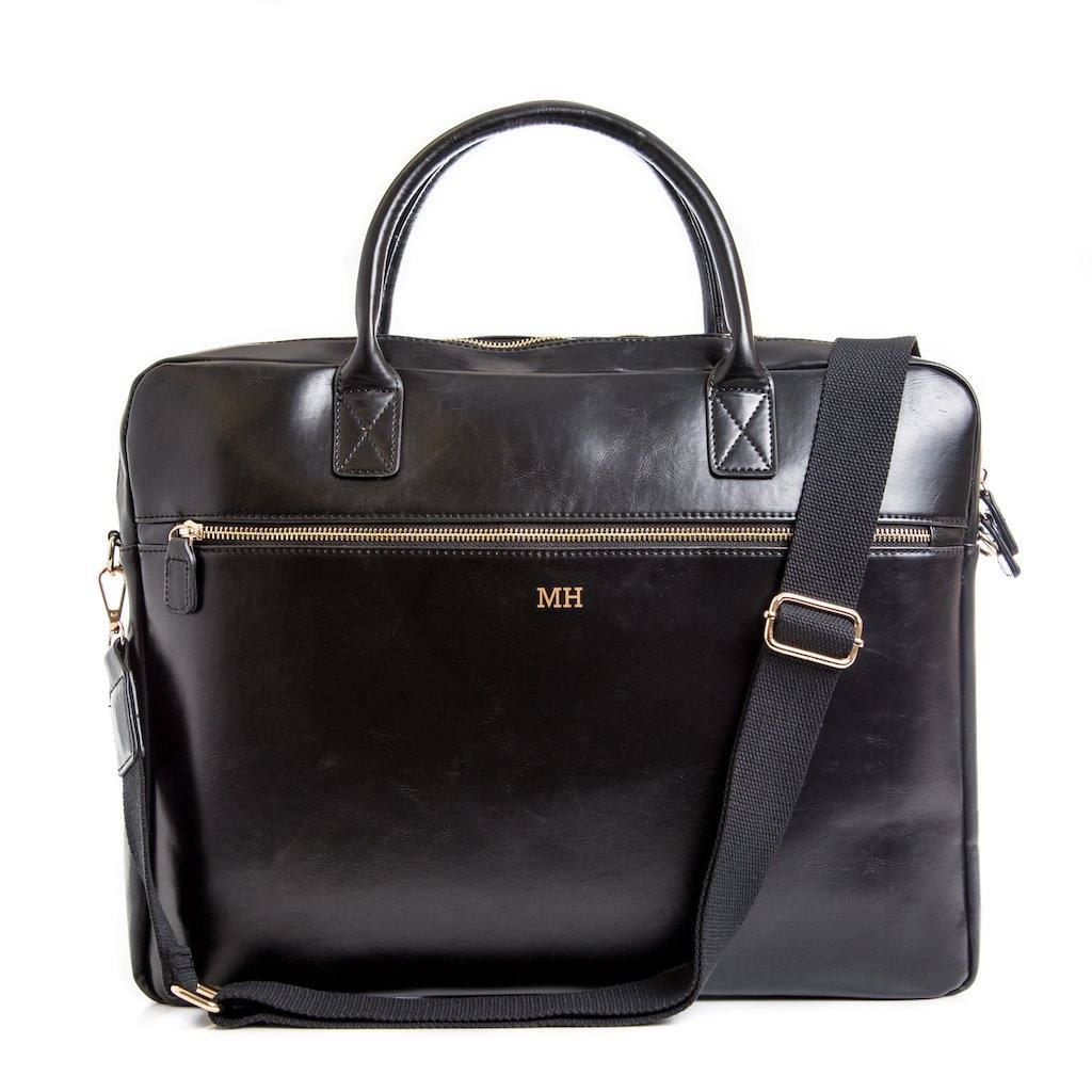 Personalized mens leather laptop bag Clearance