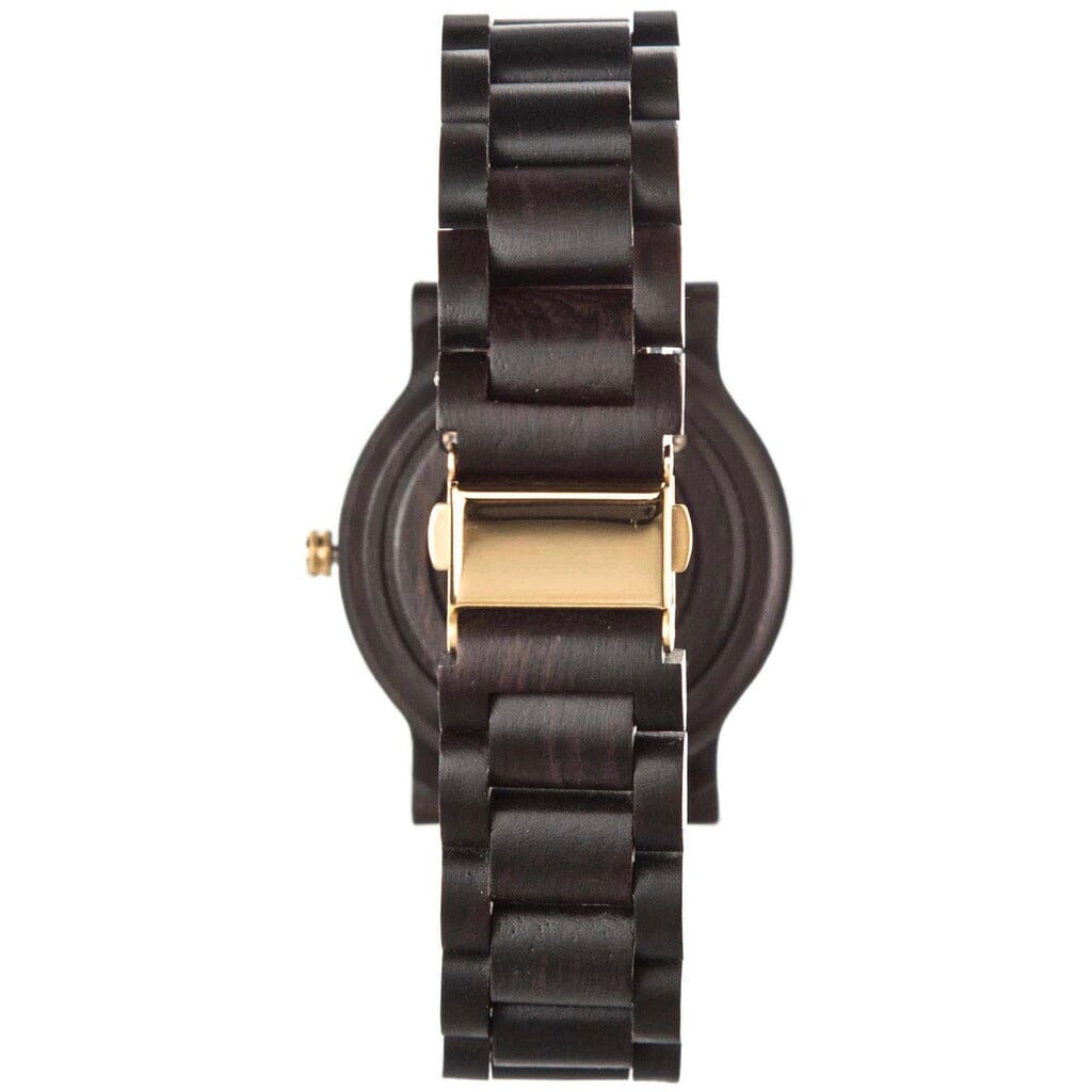 Branded Ebony Links Watch Personalized Wooden Watch Swanky Badger 