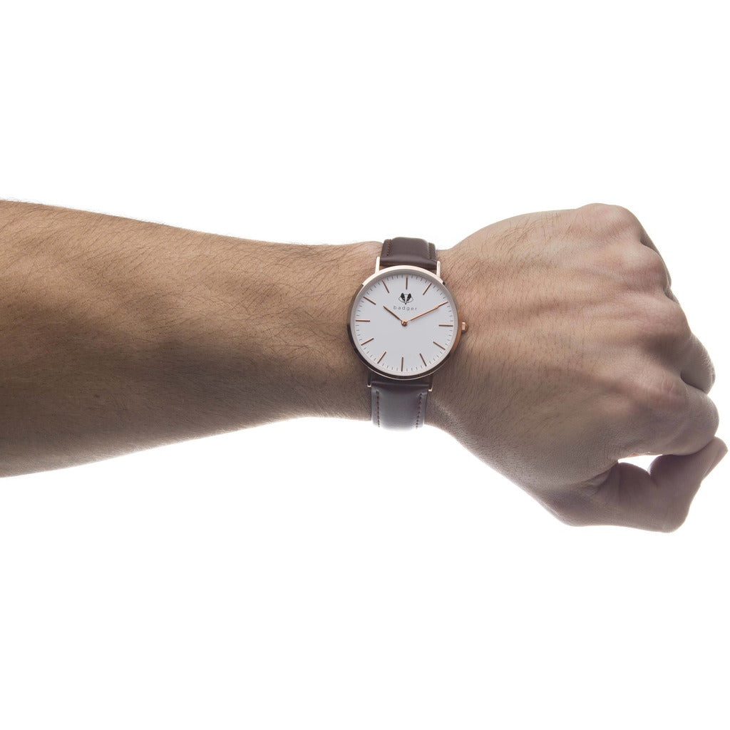 Classic Rose Gold Watch: Name Personalized Watch Swanky Badger 