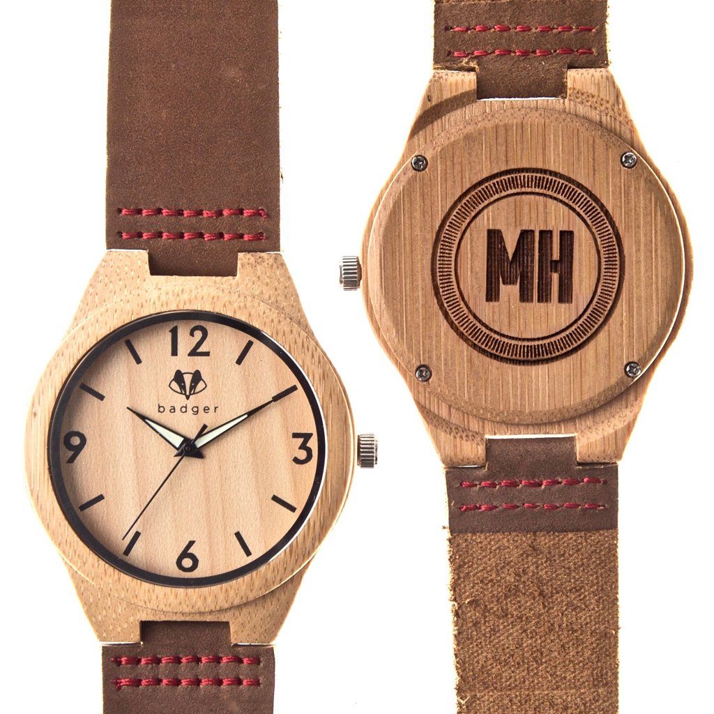 Custom engraved top wooden watches