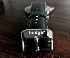 Classic Stainless Watch: Name Personalized Watch Swanky Badger 
